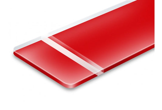 Reverse Matte Clear Red-12x24x060