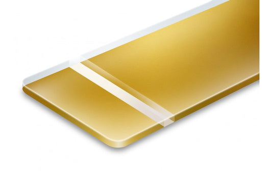 Reverse Matte Smooth Gold/ Clear Acrylic
