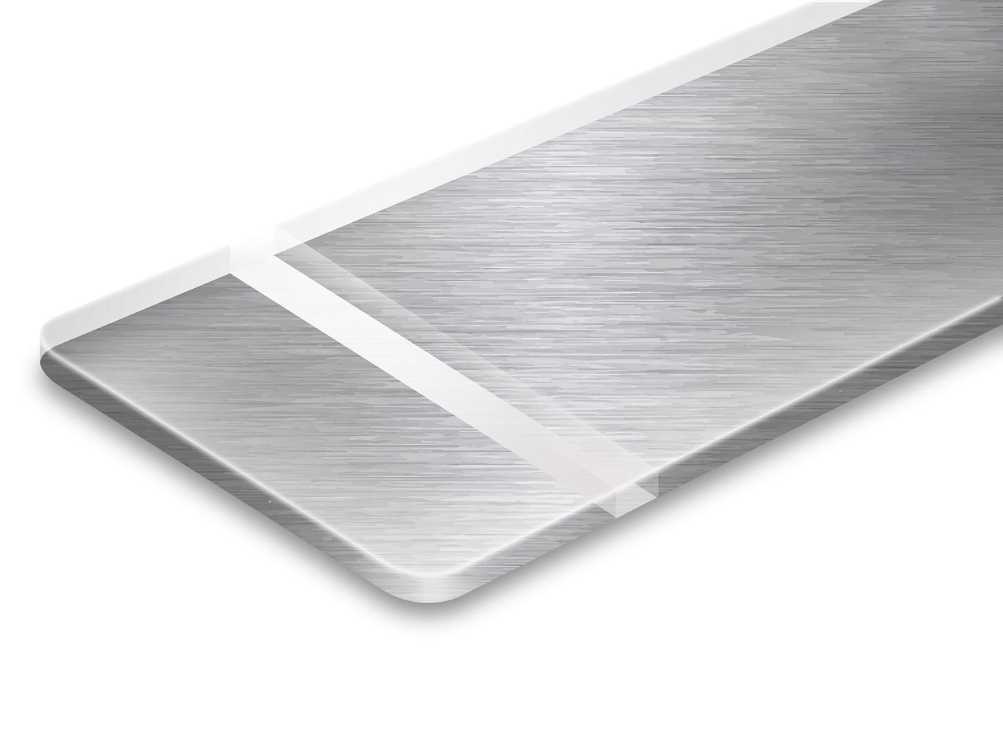 Reverse Matte Clear Brushed Aluminum